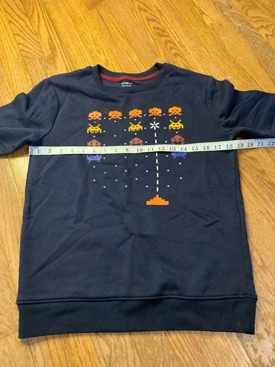 George Boys Space Invaders Retro Arcade Graphic Sweatshirt XL 14-16 - Picture 6 of 7